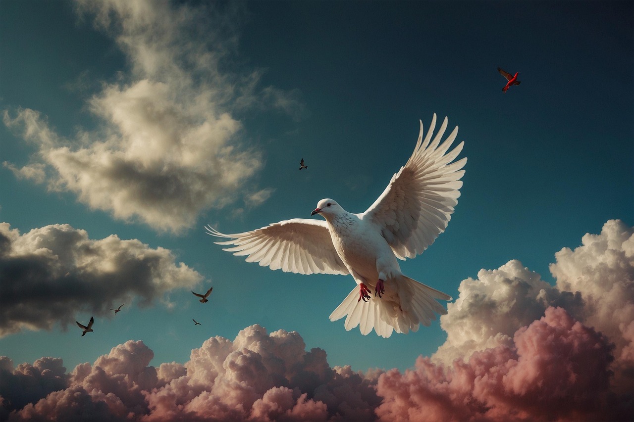 dove of peace, dove, peace, bird, world peace, symbol, freedom, heaven, peace sign, world peace day, nature, ai generated