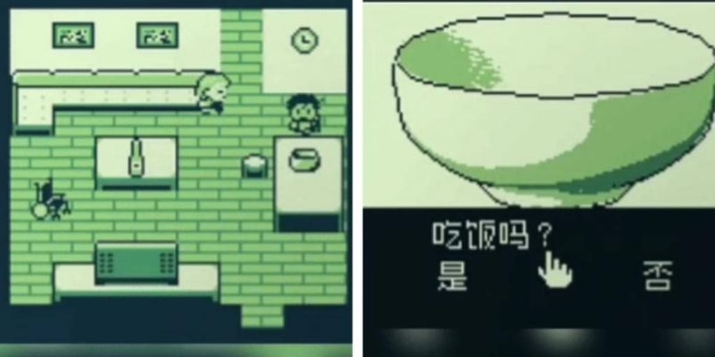 Zhou Yichen’s game involves players completing tasks such as taking a Grandma for a walk and preparing meals for her. Photo: Handout Zhou Yichen’s game involves players completing tasks such as taking a Grandma for a walk and preparing meals for her. Photo: Handout